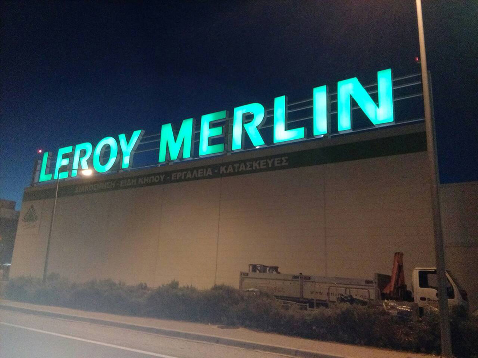 Letreiro de Led Leroy Merlin